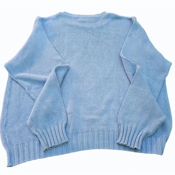 Vtg Winona Knits Sailboat Knit Sweater Blue Coastal Grandma Nautical Cape Cod - Picture 11 of 12